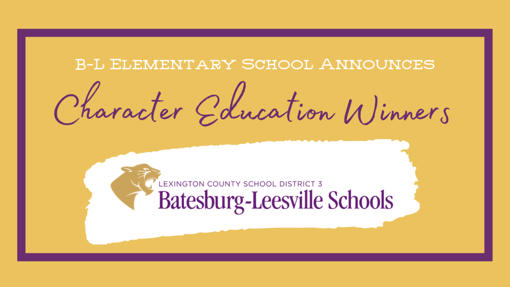 B-L Elementary School Character Ed Winners Announced for November and December