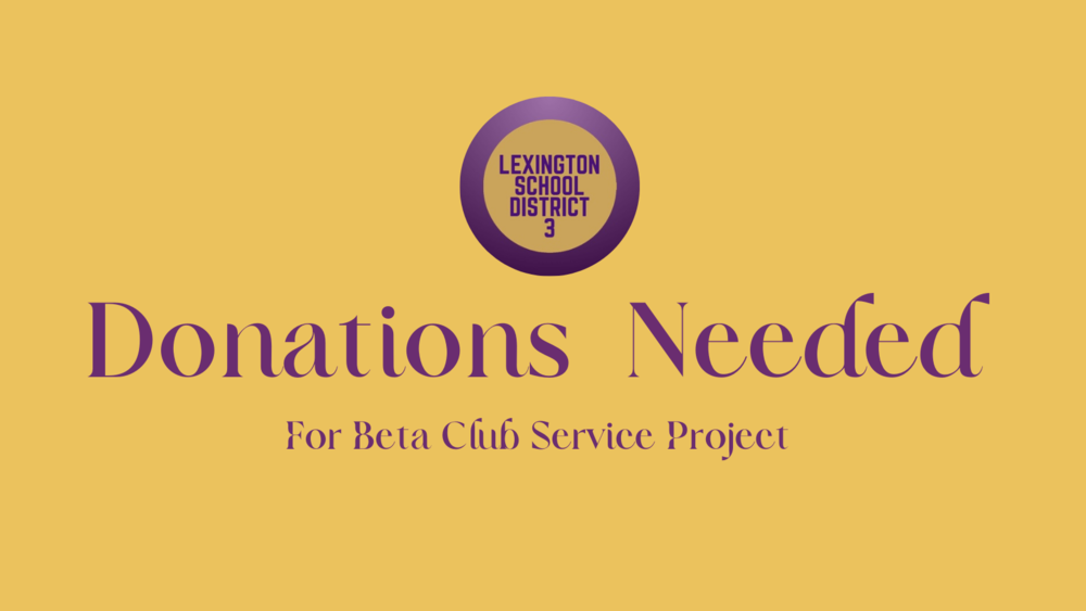 B-L Middle School Beta Club Seeks Donations for Community Service Project