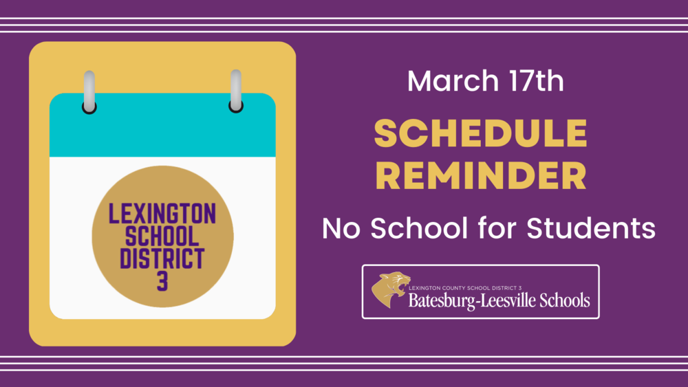 Schedule Reminder for Friday, March 17th