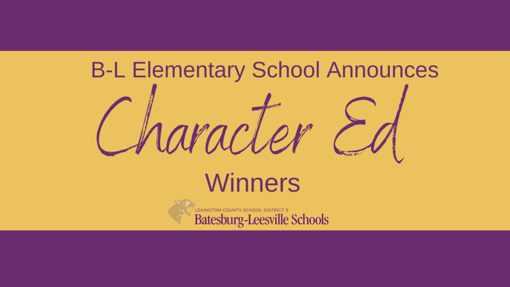 B-L Elementary School Character Ed Winners Announced