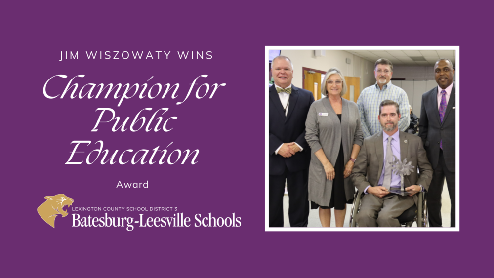 Jim Wiszowaty Wins Champion for Public Education Award